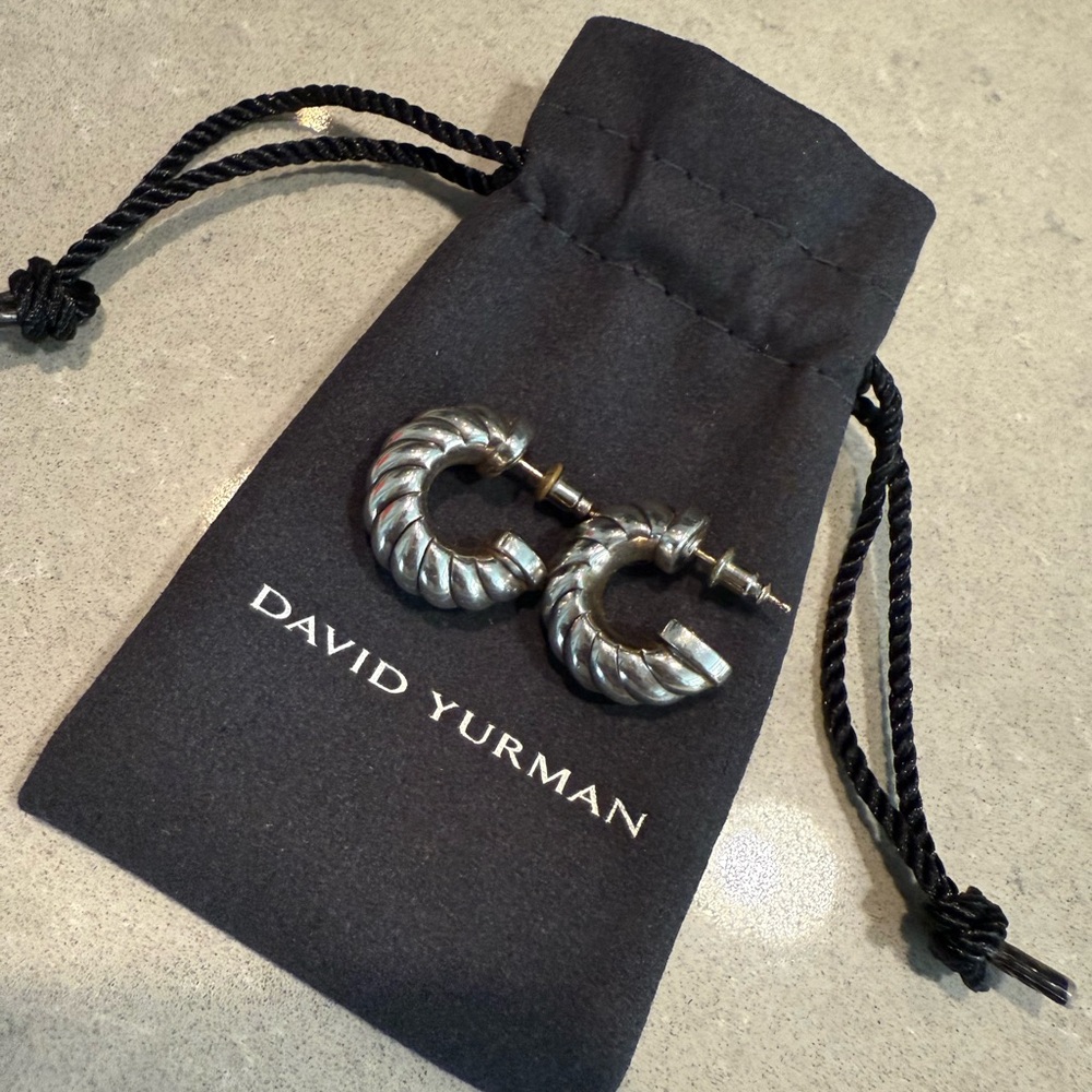 David Yurman Sculpted Cable Shrimp Earrings
